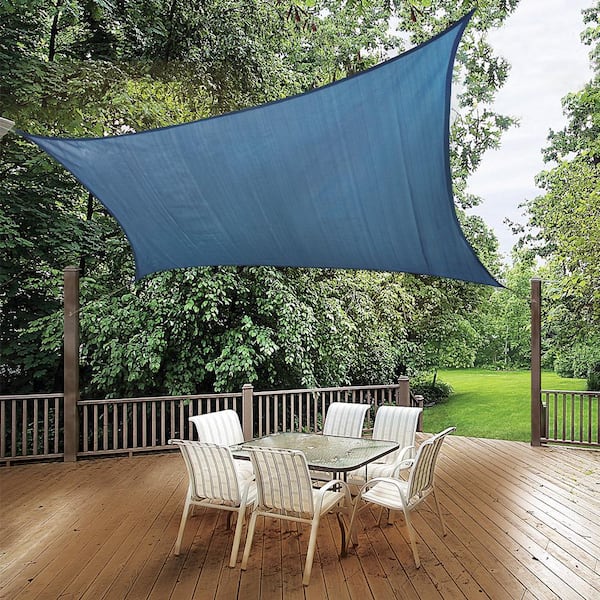 12 ft. x 12 ft. Blue Square Shade Sail (4-Pack)