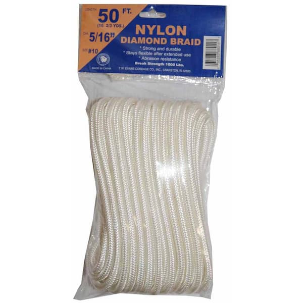 Blue Hawk 0.5-in x 50-ft Twisted Nylon Rope at