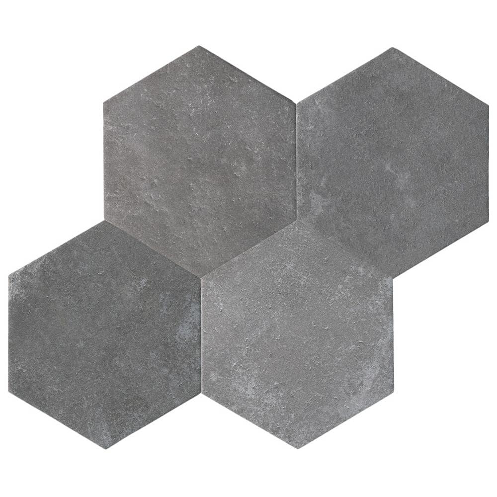 Dakota Hexagon Matte Gray Porcelain Wall and Floor Tile