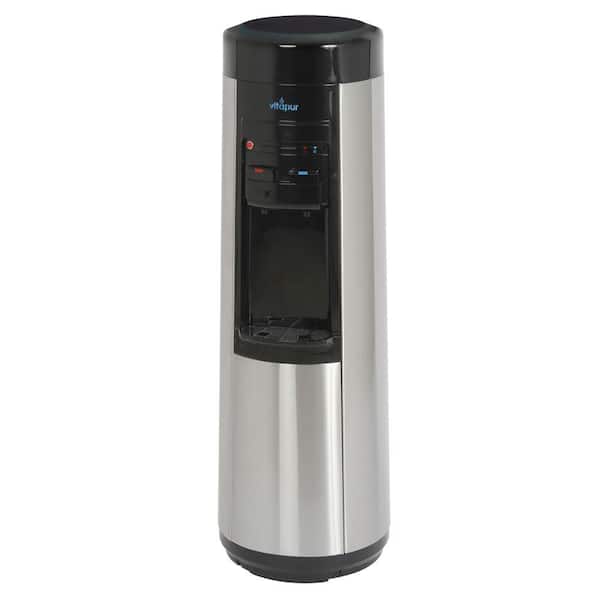 Vitapur Point-of-Use Hot/Room/Cold Temperature Quick Connect Filtration Water Cooler Dispenser w/ Kettle Feature-Stainless Steel