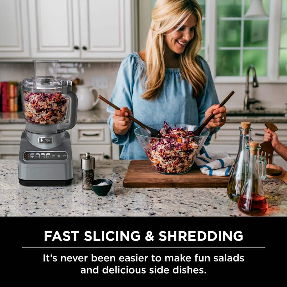 Ninja 9-Cup Silver Food Processor with Variable Speed and Attachments