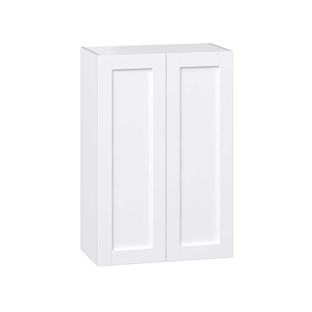 J COLLECTION 27 in. W X 40 in. H X 14 in. D Mancos Bright White Shaker  Assembled Wall Kitchen Cabinet W2740-MN - The Home Depot