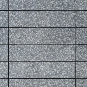 Emory Iron Gray 4.37 in. x 17.48 in. Polished Antique Mirrored Glass Wall Tile (7.42 sq. ft./Case)