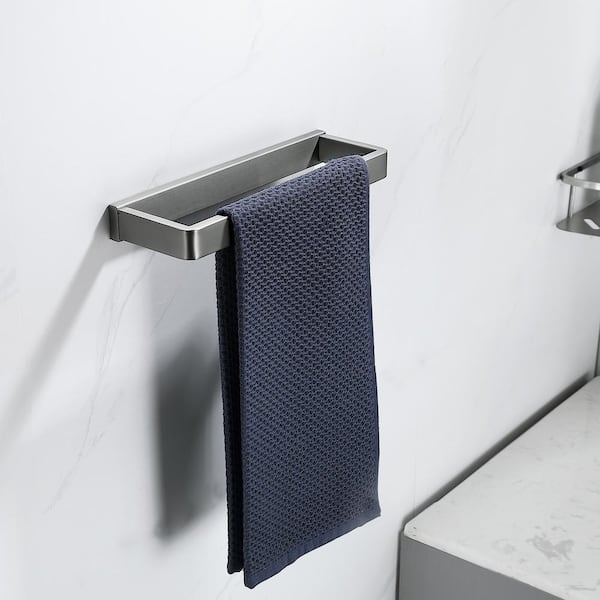 Stainless Steel Wall Mounted Towel Ring in Graphite Gray
