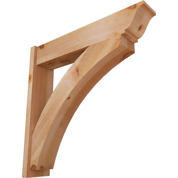 Ekena Millwork 8 in. x 38 in. x 38 in. Western Red Cedar Thorton Traditional Rough Sawn Outlooker