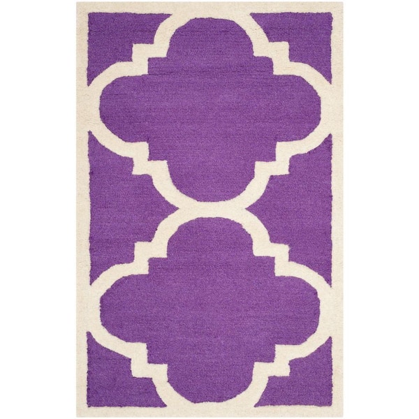 SAFAVIEH Cambridge Purple/Ivory 2 ft. x 3 ft. Area Rug