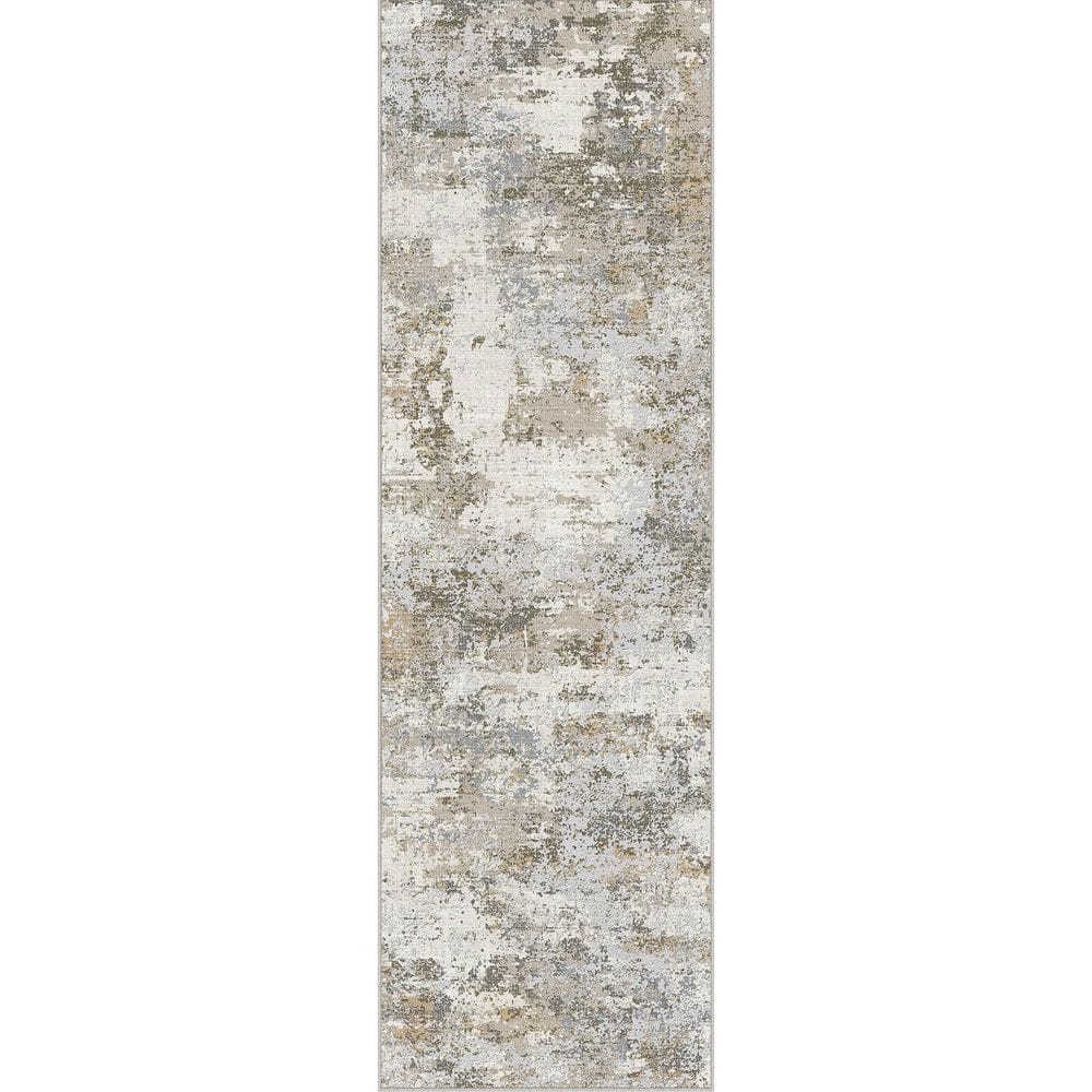 Dawn Brown 2 ft. x 8 ft. Washable Modern Abstract Runner Rug price history on PriceWatchPro