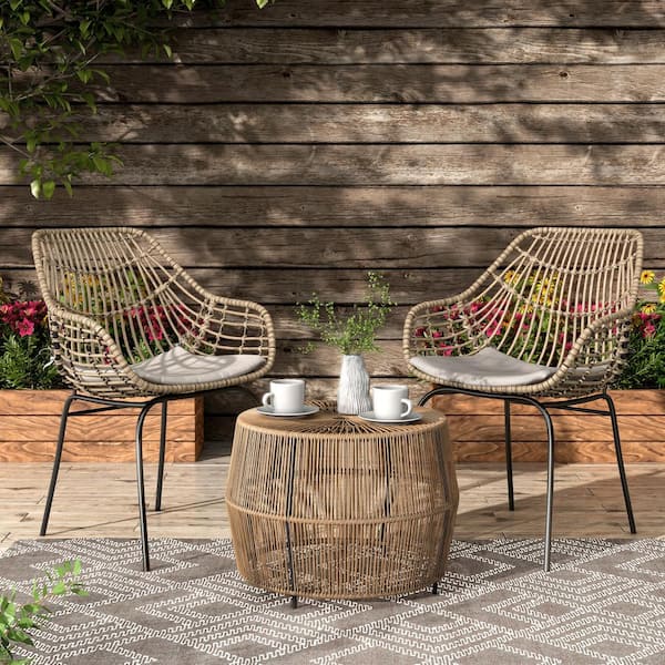 3 piece bistro set with 2024 cushions