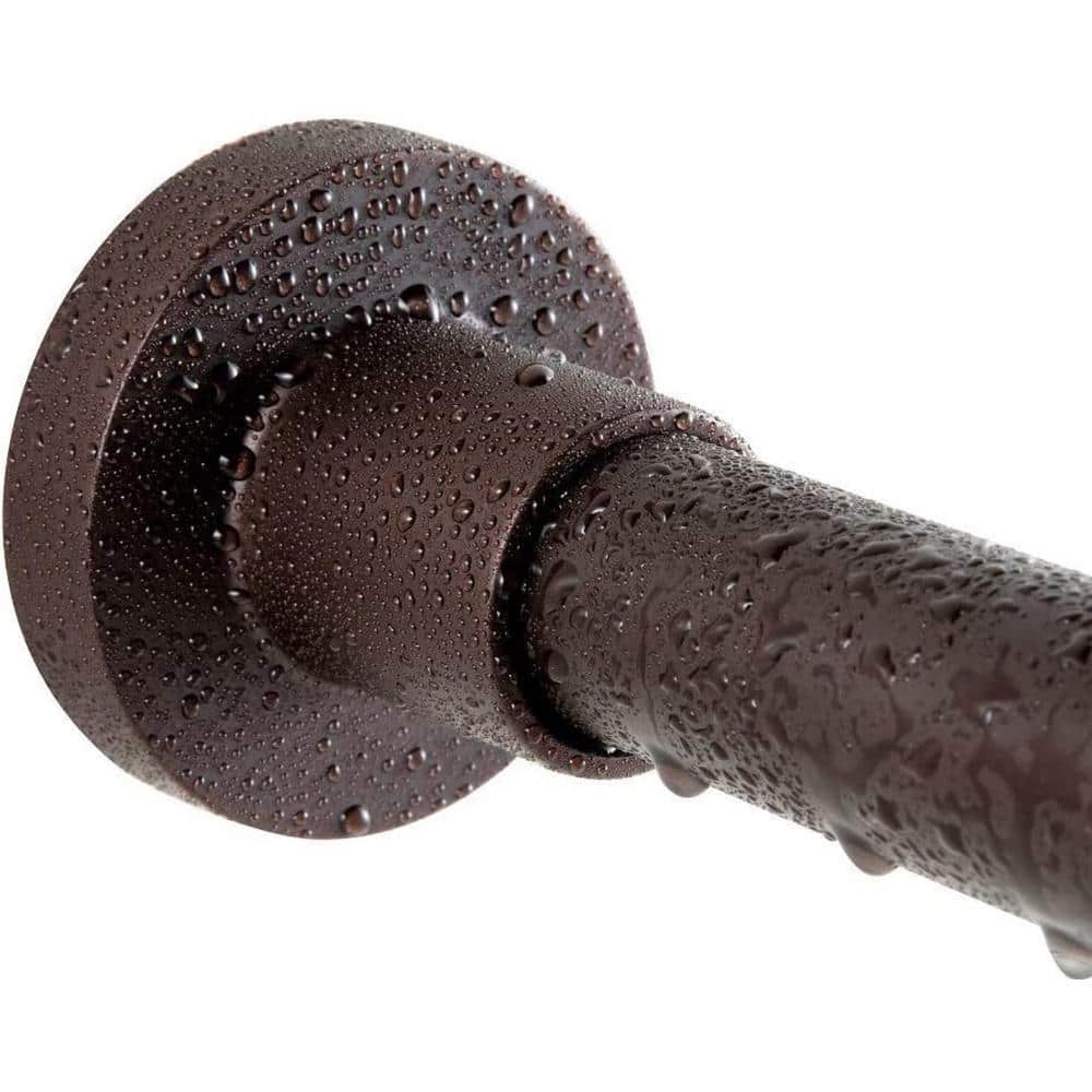 Spring Shower Rods Dyiom Shower Curtain Rod 43-73 In. Matte Bronze, Never Rust and Non ...