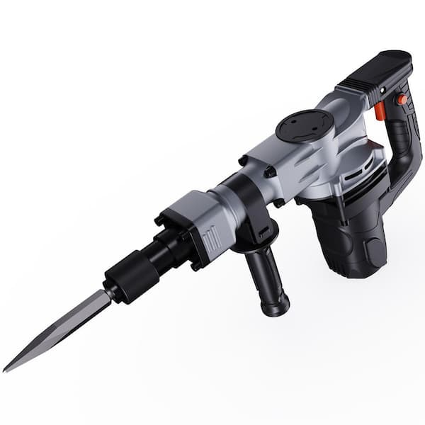 Demolition Jack Hammer, 19.69 in. x 13. 39in. with 1400W Electric Jackhammer Heavy Duty, 2-pcs Chisels Bits Chipping