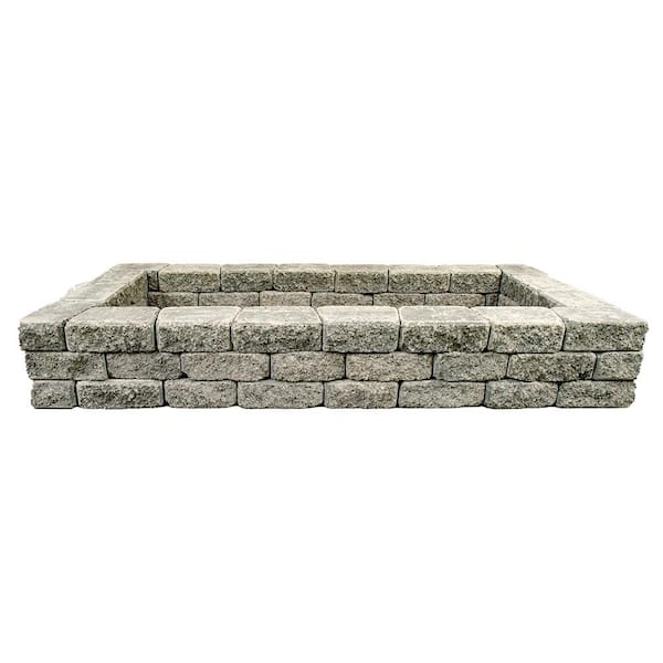 Mutual Materials StackStone 83 in. x 39 in. x 12 in. Cascade Blend Concrete Raised Garden Bed