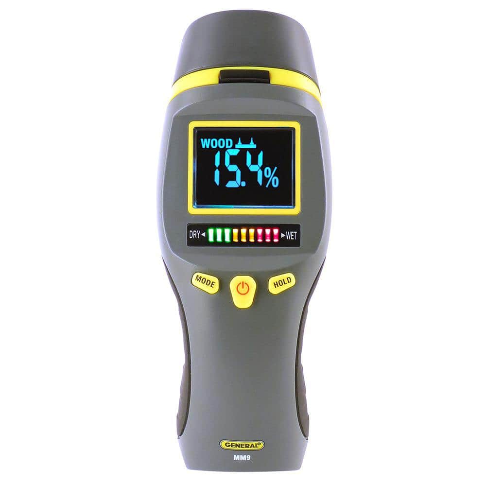Pin Type or Pinless Temperature and Humidity New Pack Audible Alarm Dual LCD Displays 4-in-1 Combo Moisture Meter