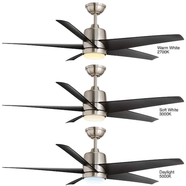 Hampton Bay Mena 54 in. White Color Changing Integrated LED