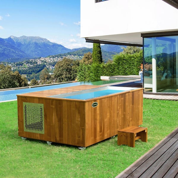 WOODBRIDGE Challenge 71 in. Luxury Cold Plunge Ice Tub with Chiller and Heater, Ozone sanitation and Filter circulation system