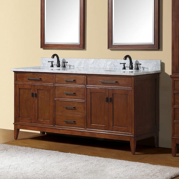Avanity Madison 72-in Tobacco Bathroom Vanity Cabinet Avanity Madison 72-in Tobacco Bathroom Vanity Cabinet
