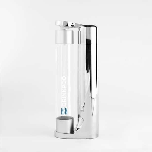 DRINKPOD Polished Chrome 1-Touch Fizz Pod Sparking Soda Maker