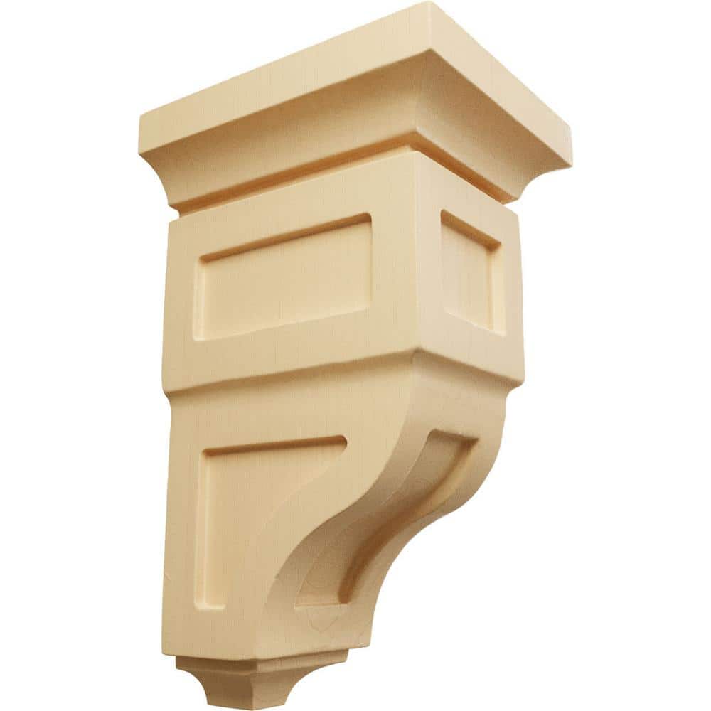 Maple Wood Hand-Carved 8" Decorative Corbel