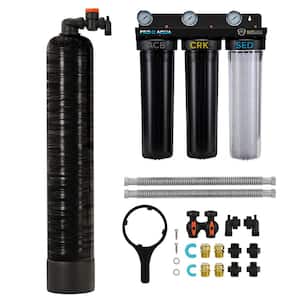 Whole House Salt-Free Water Softener Conditioner with 3-Stage Heavy Metal Odor Filtration System, High Flow 10.31 GPM