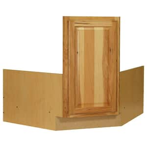 Hampton 36 in. W x 24 in. D x 34.5 in. H Ready to Assemble Sink Base Kitchen Cabinet in Natural Hickory without Shelf