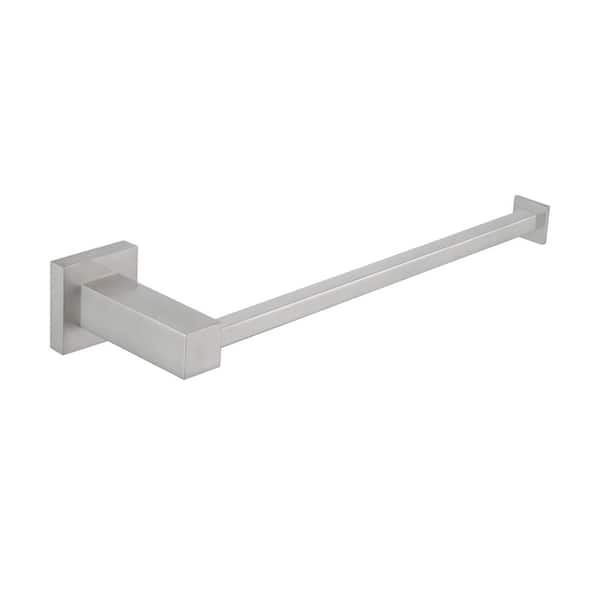 Bathroom Accessories 9 in. Wall Mounted Towel Bar in Brushed Nickel
