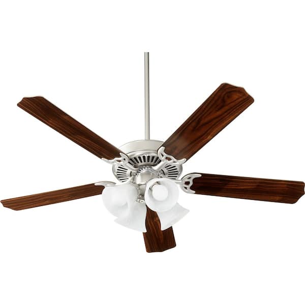 Quorum INTERNATIONAL Capri IX 52 in. Indoor Satin Nickel Ceiling Fan ...