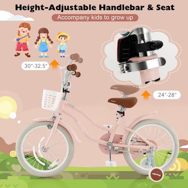Costway 18 in. Kids Bike Toddler Bicycle with Training Wheel