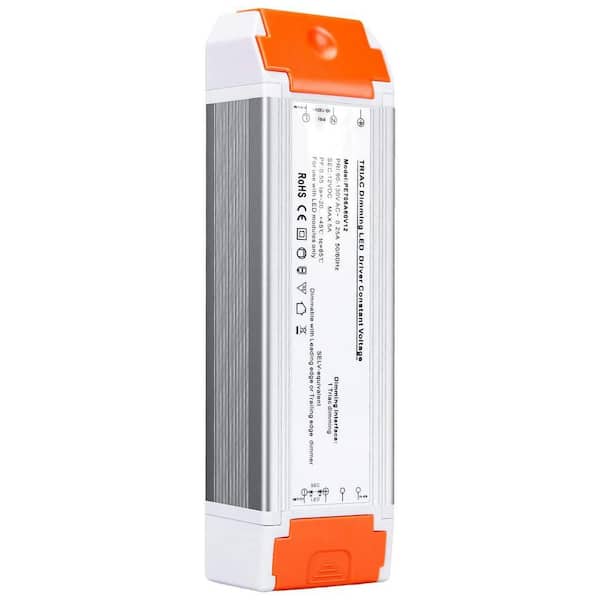 N/A. Dimmable LED Driver 60W 12V DC Quiet Operation Universal Regulated Transformer with Input/Output Isolation Protection