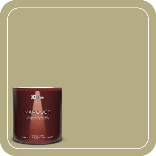 BEHR MARQUEE 1 qt. #PPU9-08 Tarragon Tease One-Coat Hide Matte Interior Paint & Primer