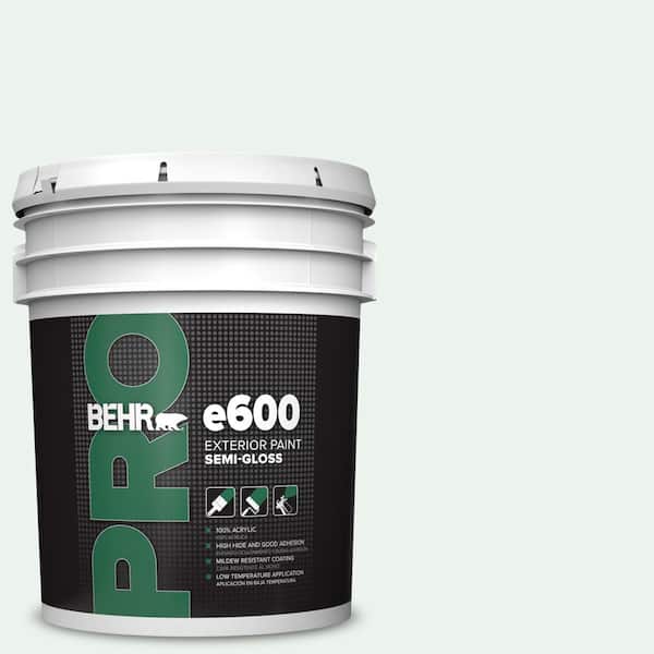 BEHR PRO 5 gal. #W-D-500 Cascade White Semi-Gloss Exterior Paint