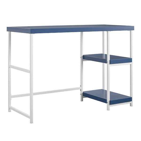 Kids Desk, Vogel S 100 Cm X 50 Cm Navy Blue, Desk With Shelf, Small Desk 