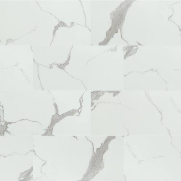 A&A Surfaces Calacatta Castellana 6 MIL x 18 in. x 36 in. Waterproof Click Lock Luxury Vinyl Plank Flooring (1295 sq. ft./Pallet)