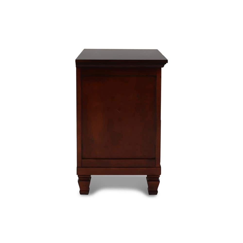 Tamarack Brown Cherry Solid Wood 2-Drawer Nightstand