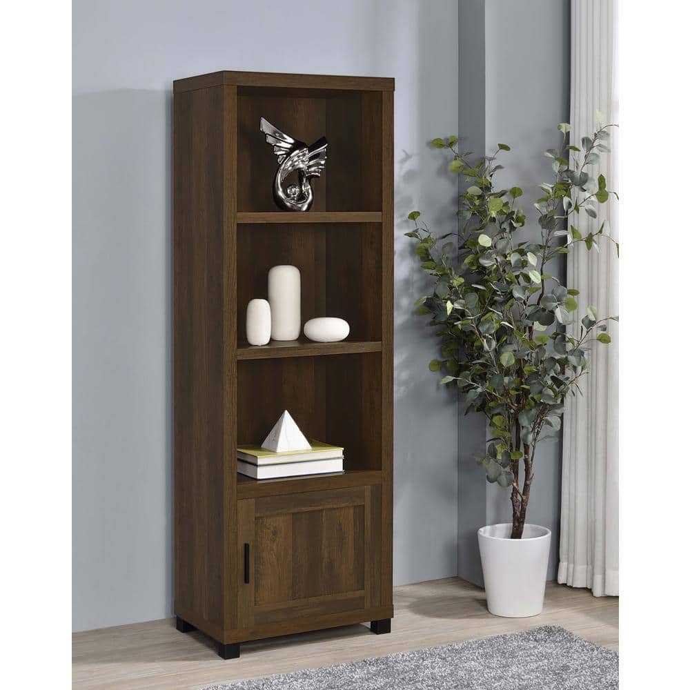Coaster Sachin Dark Pine 3-shelf Media Tower With Storage Cabinet