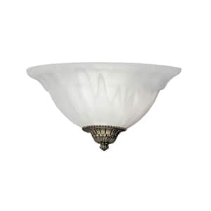Latrobe 12 in. 1-Light Traditional Wall Sconce with Scavo Glass Shade and 3 Assorted Cap Finishes