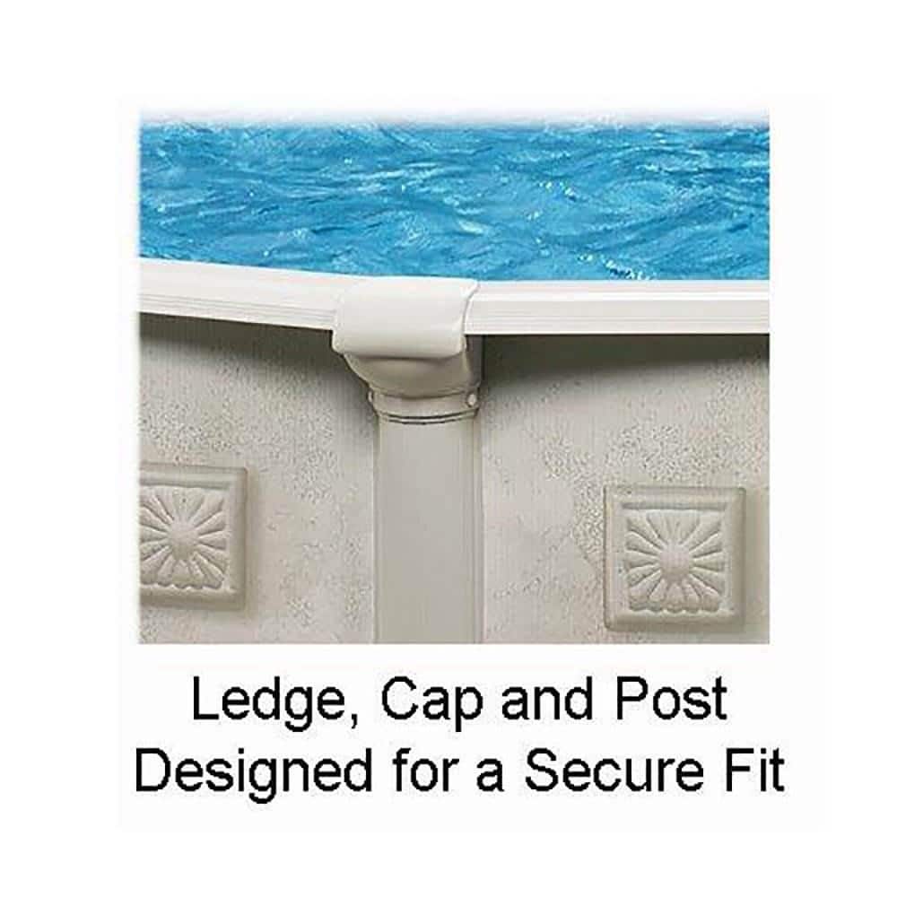 Aquarian Khaki Venetian Round Steel Frame 21' x 52" Above Ground Pool