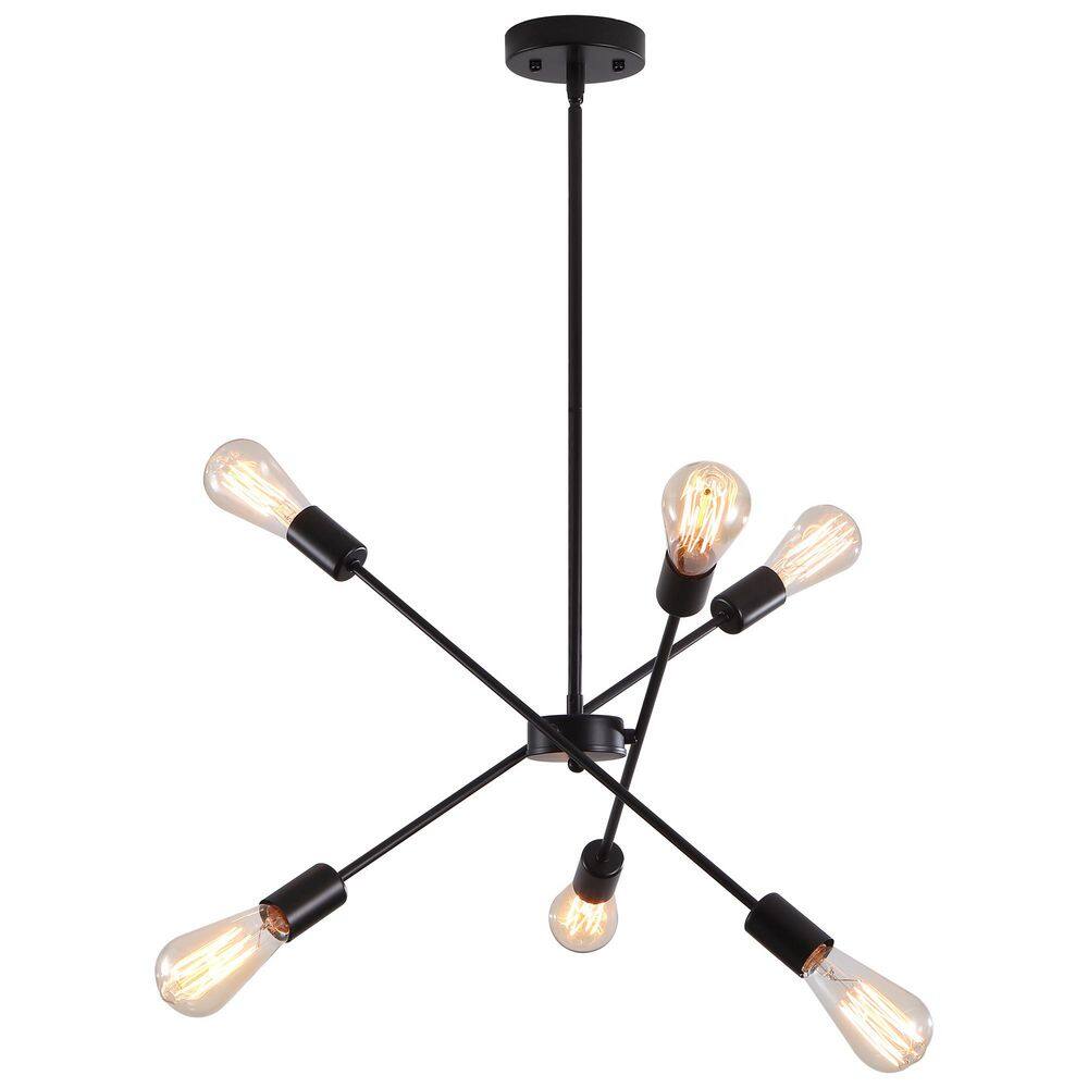 6 light Matte Black Sputnik Chandeliers for Dining Room Kitchen Island Foyer Mid Cnetury Modern Sputnik Light Fixture price history on PriceWatchPro
