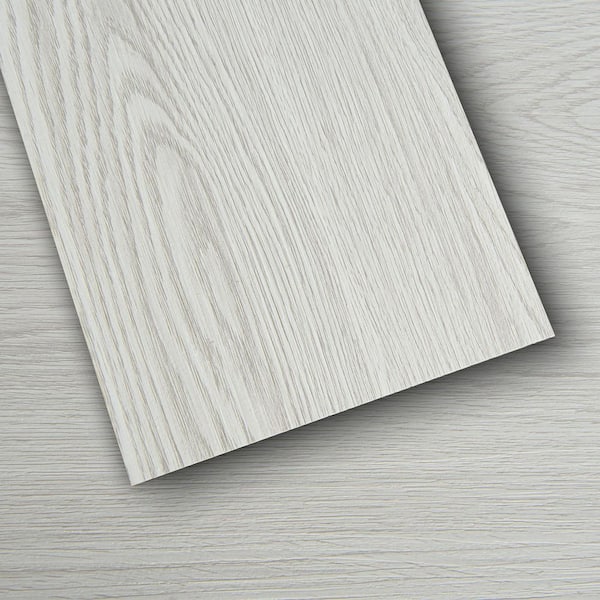 White-Washed 12 MIL 6 in. W x 36 in. L Water Resistant Peel and Stick Vinyl Flooring (54 sq. ft./box)