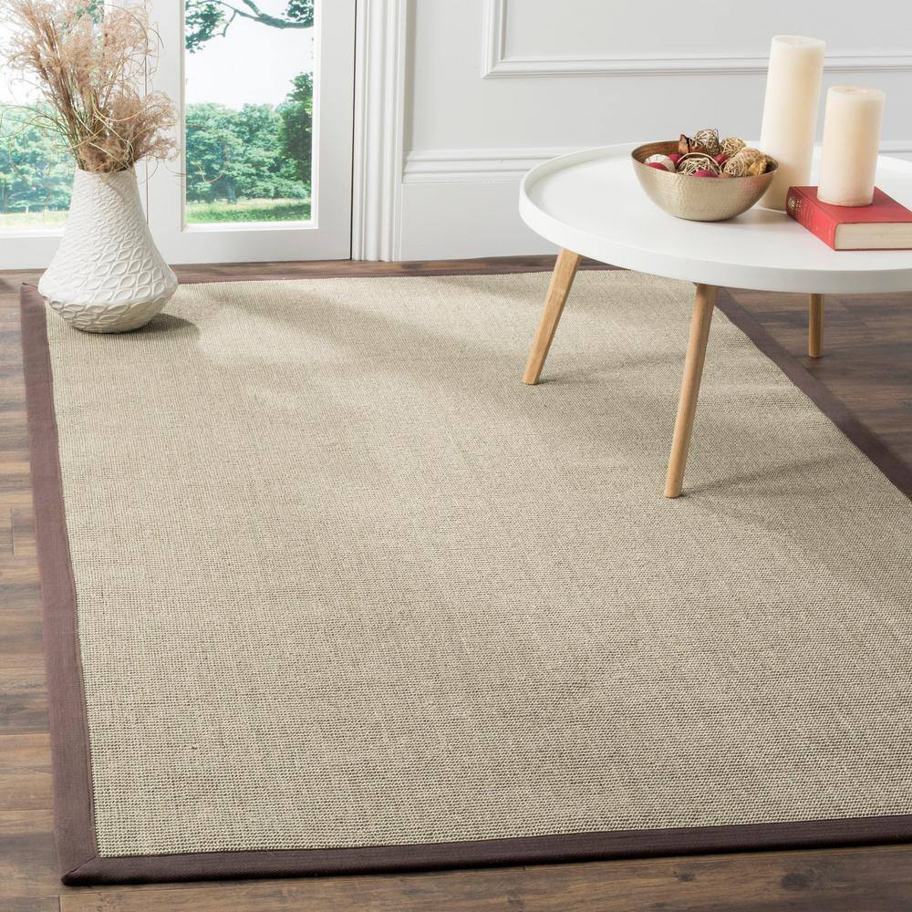 Handmade Taupe & Light Brown Braided Non-Slip Area Rug 30" x 4"