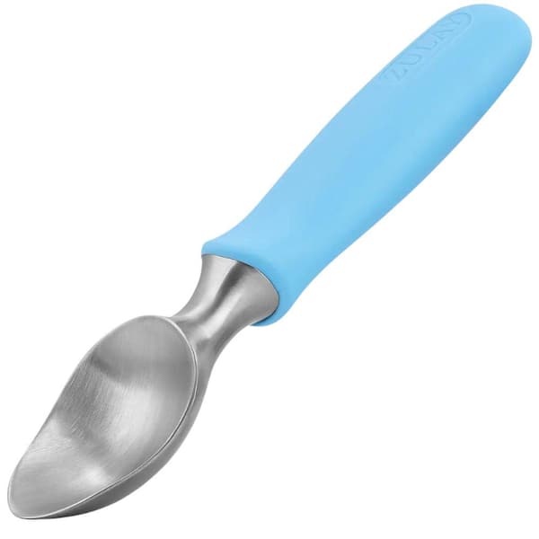 Zulay Kitchen Ice Cream Scoop - Stainless Steel With Non-Slip Handle - Blue