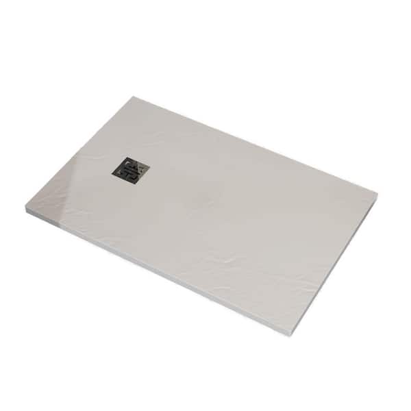 48 in. L x 32 in. W Alcove Shower Pan Base with Left Drain