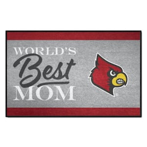 Louisville Cardinals Red World's Best Mom 19 in. x 30 in. Starter Mat Accent Rug