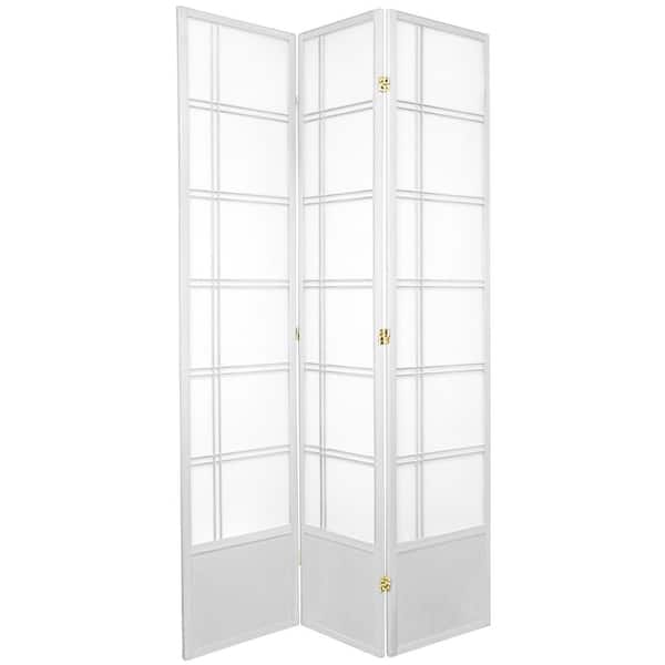 7 ft. White 3-Panel Room Divider