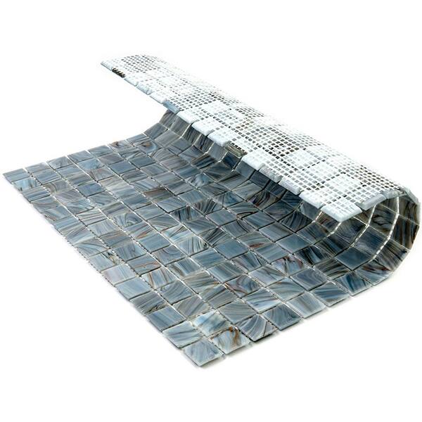 Apollo Tile Celestial Templeton Gray 12-in x 12-in Glossy Glass Uniform Squares Floor and Wall Tile (20-sq. ft/ Carton)
