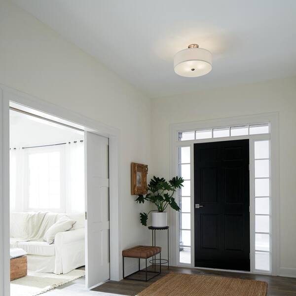 18" shade HO Round house ceiling industrial light warm white 
