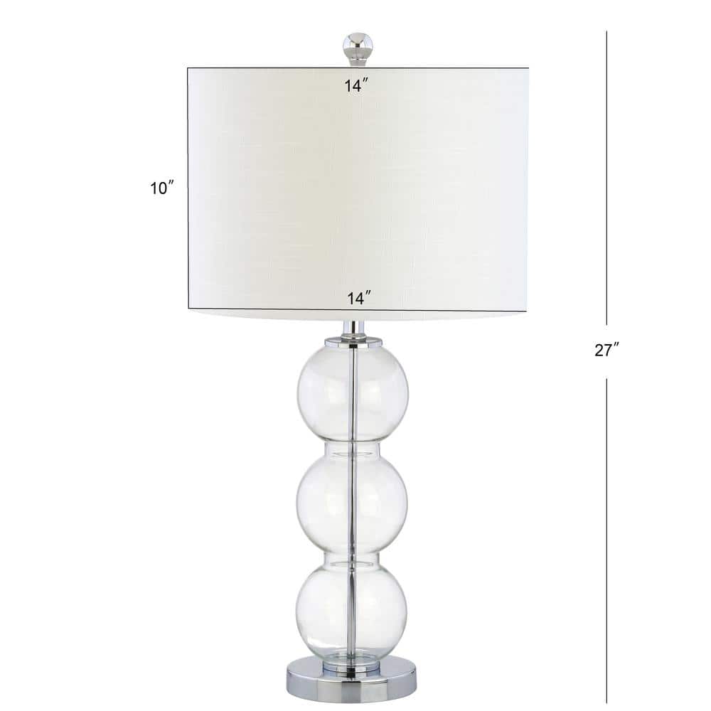 Alexa-Enabled Contemporary White Linen Drum Desk Lamp Set