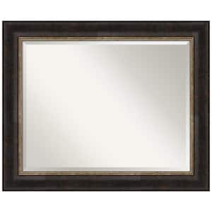 Varied Black 33.75 in. W x 27.75 in. H Framed Beveled Bathroom Vanity Mirror in Black