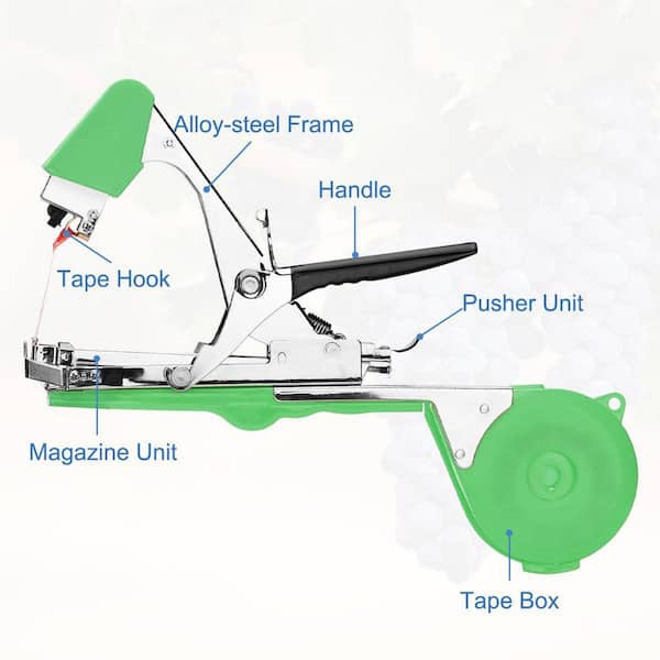 Garden Plant Tying Machine Ideal for Gardeners and Farmers, Includes Spare  Parts, Tapes, and Staples OGSA04-4028 - The Home Depot