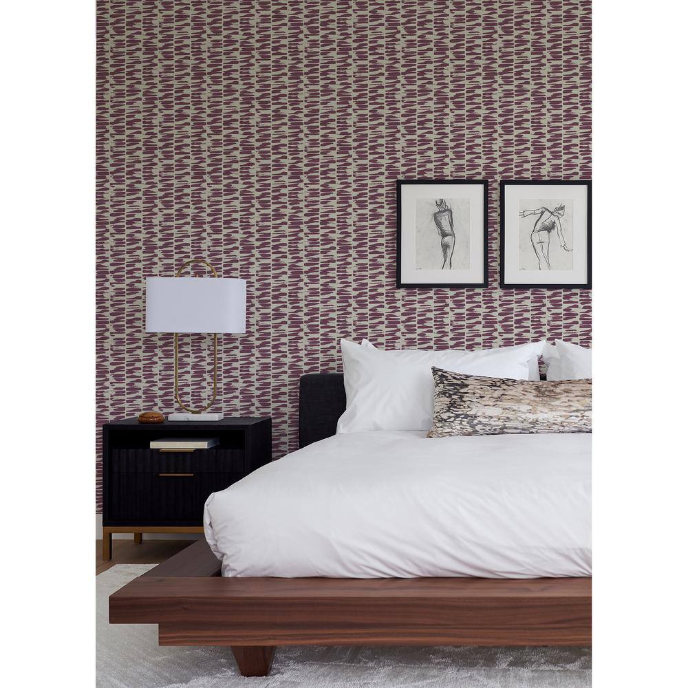Purple and White Abstract Non-Pasted Washable Wallpaper