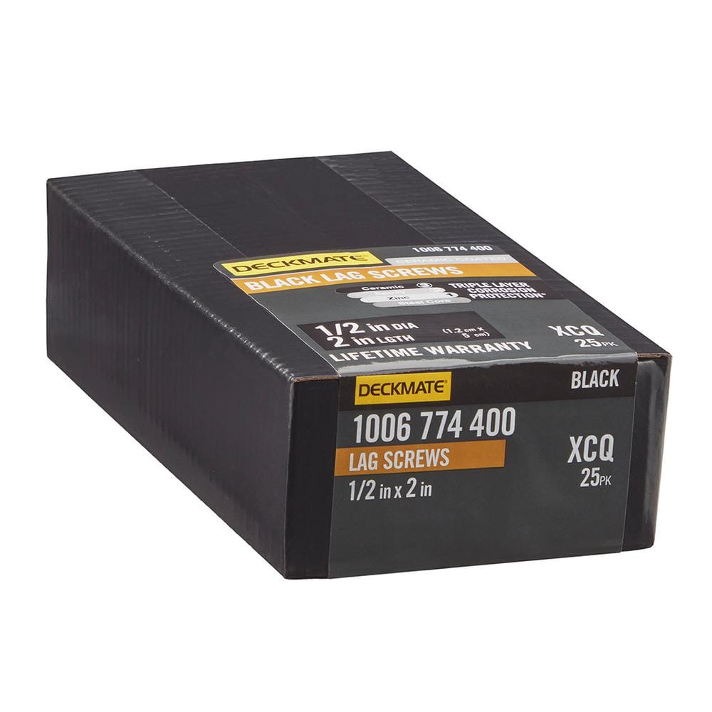 1/2 in. x 2 in. Black Exterior Hex Head Lag Screw (25-Pack) price history on PriceWatchPro