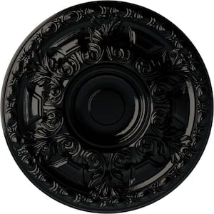 23-1/2 in. x 2-3/4 in. Granada Urethane Ceiling Medallion (Fits Canopies upto 7-1/8 in.), Black Pearl